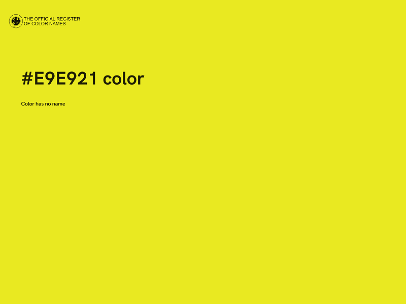 #E9E921 color image