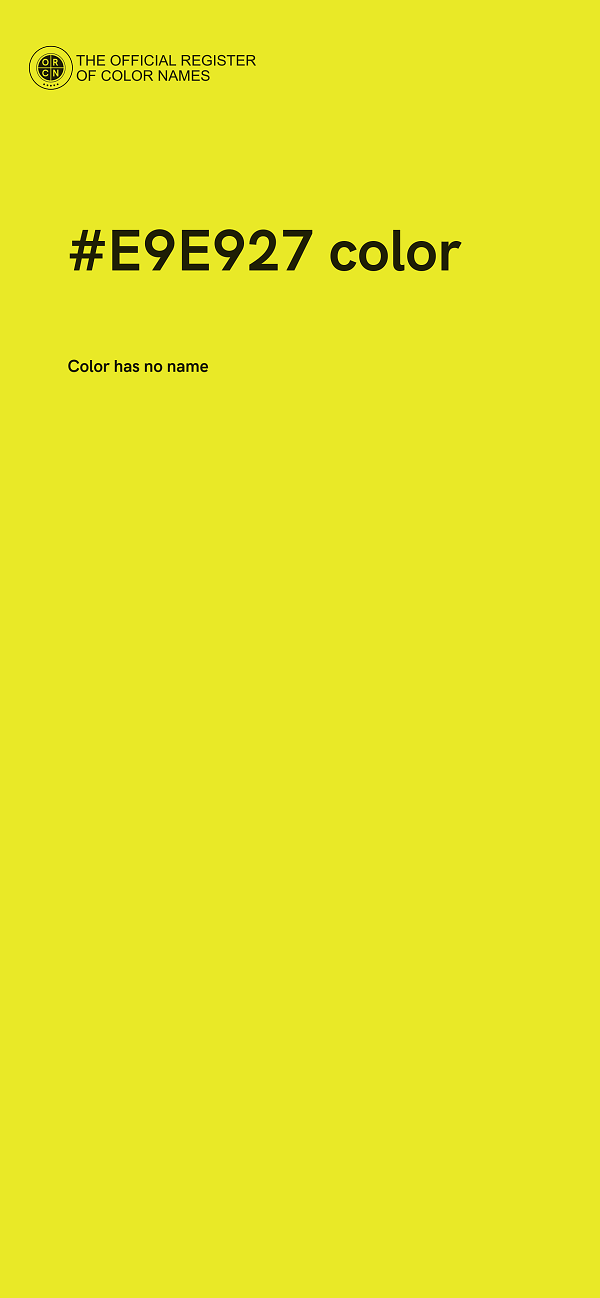 #E9E927 color image