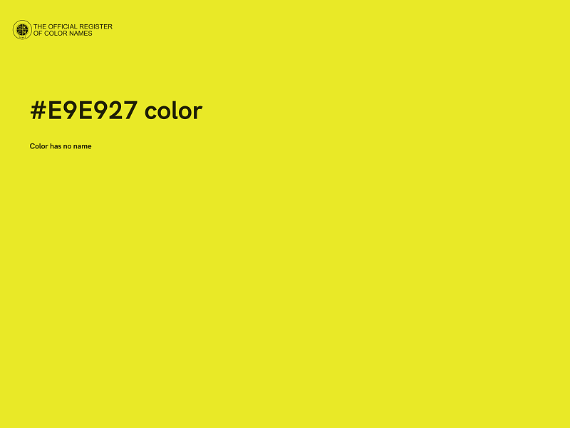 #E9E927 color image
