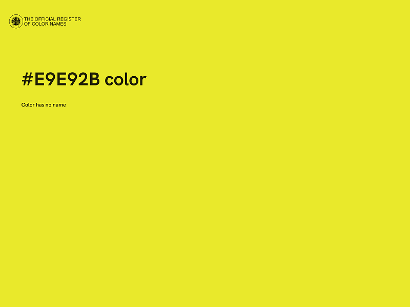 #E9E92B color image