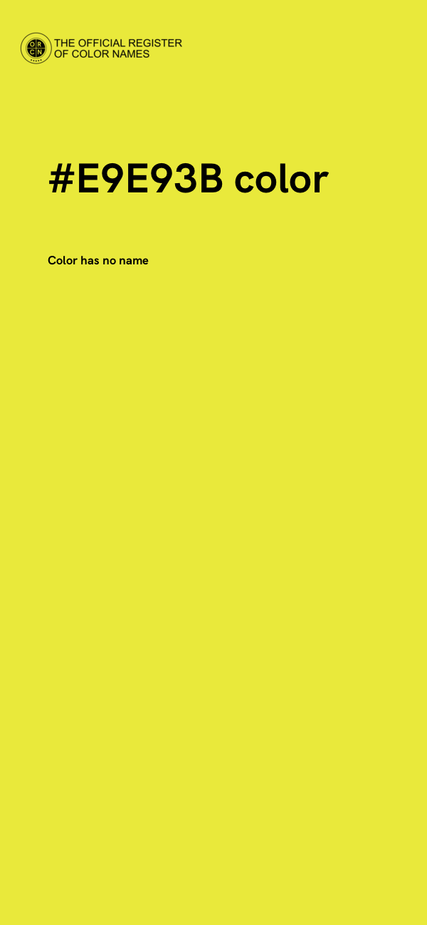 #E9E93B color image