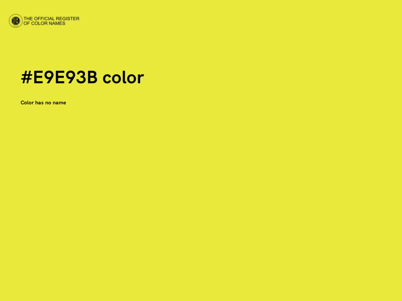 #E9E93B color image