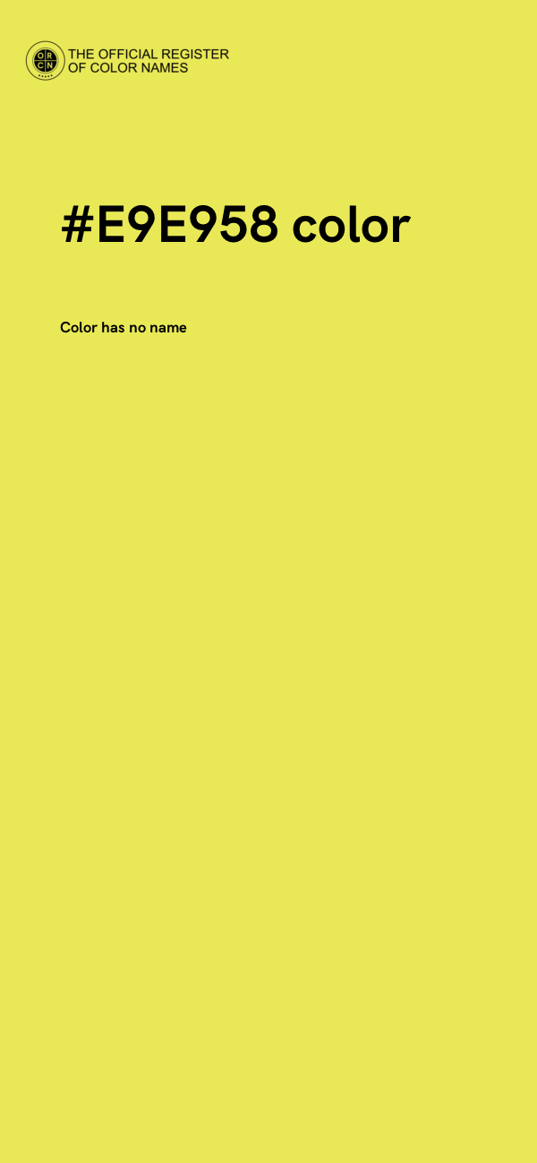 #E9E958 color image