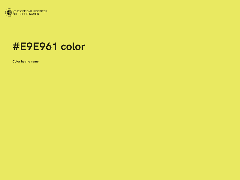 #E9E961 color image