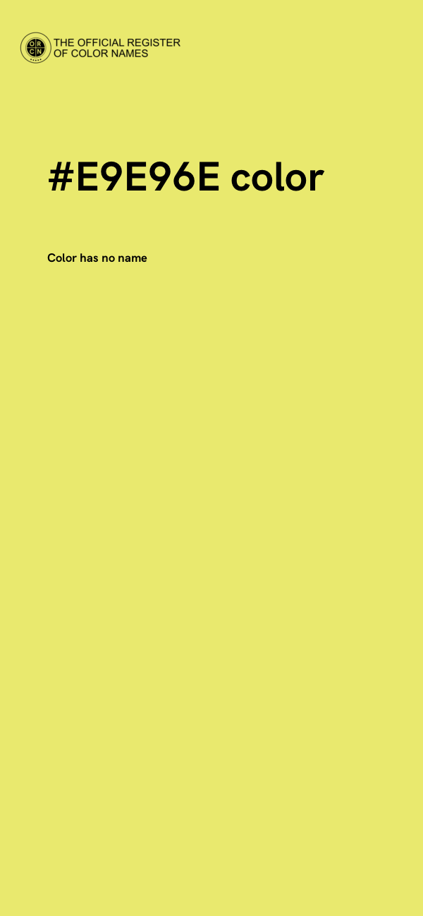 #E9E96E color image