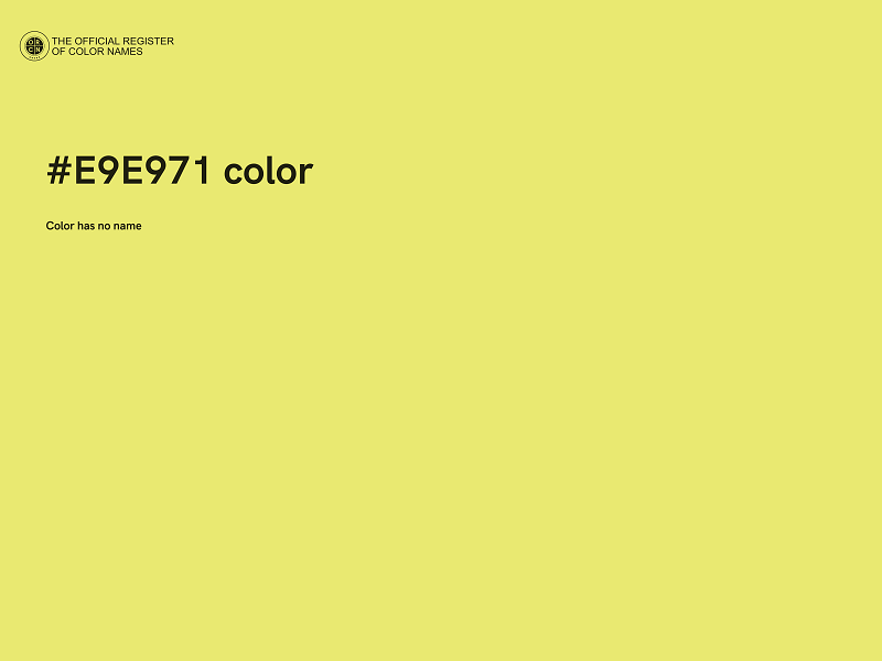 #E9E971 color image