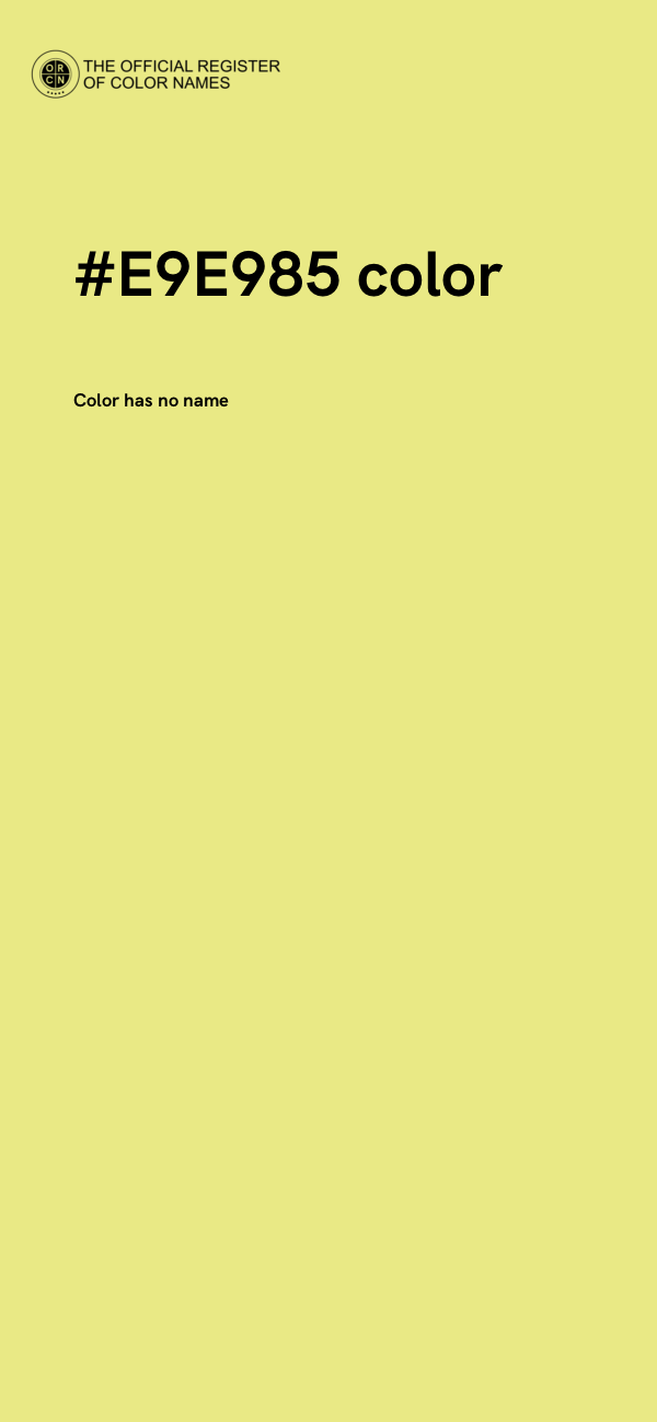 #E9E985 color image