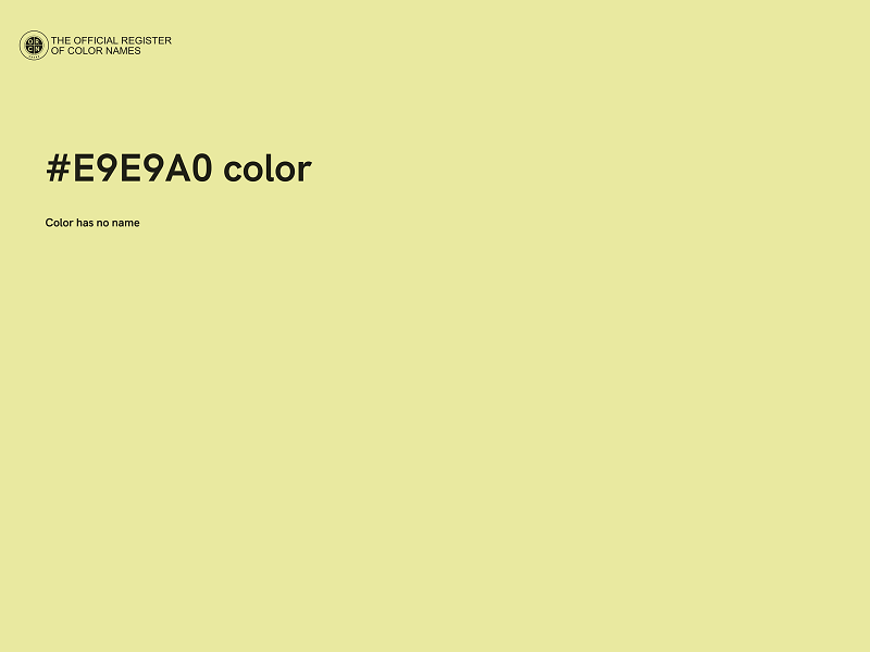 #E9E9A0 color image