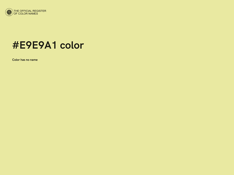 #E9E9A1 color image