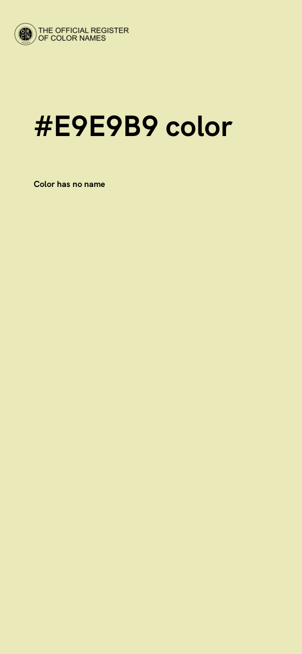 #E9E9B9 color image