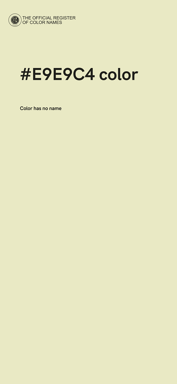 #E9E9C4 color image