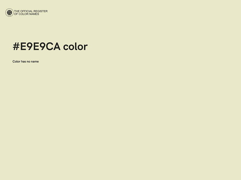 #E9E9CA color image