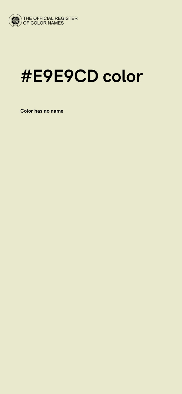#E9E9CD color image