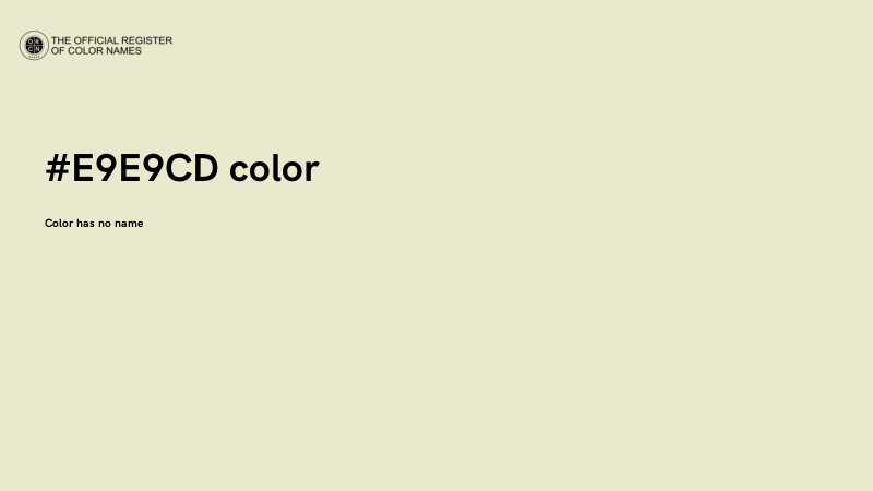 #E9E9CD color image