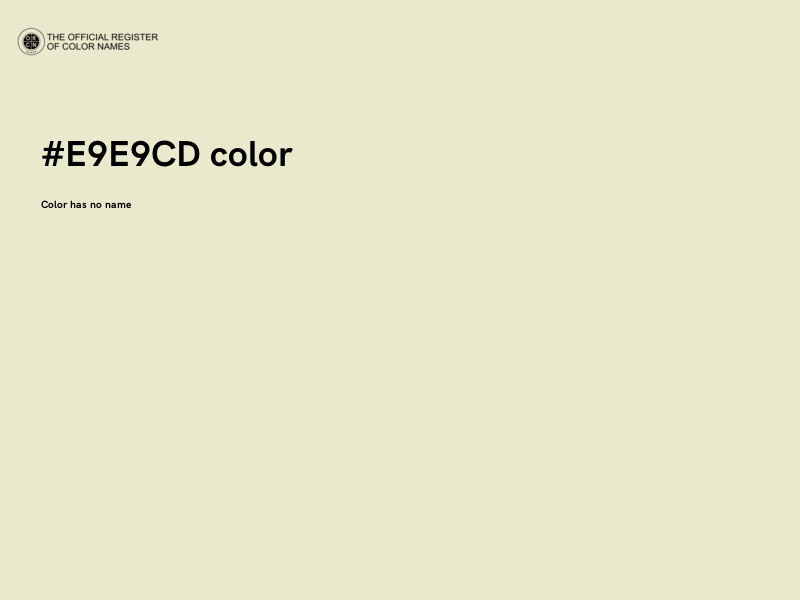 #E9E9CD color image