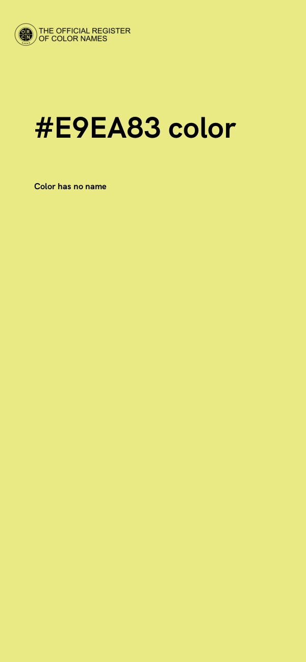 #E9EA83 color image