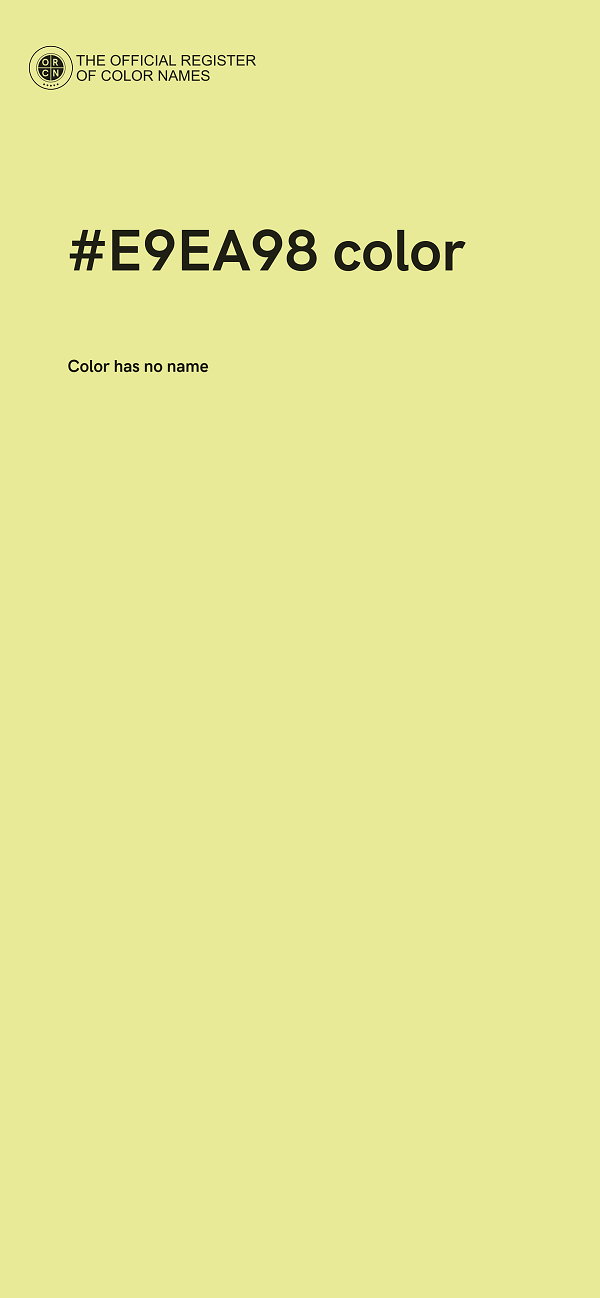 #E9EA98 color image