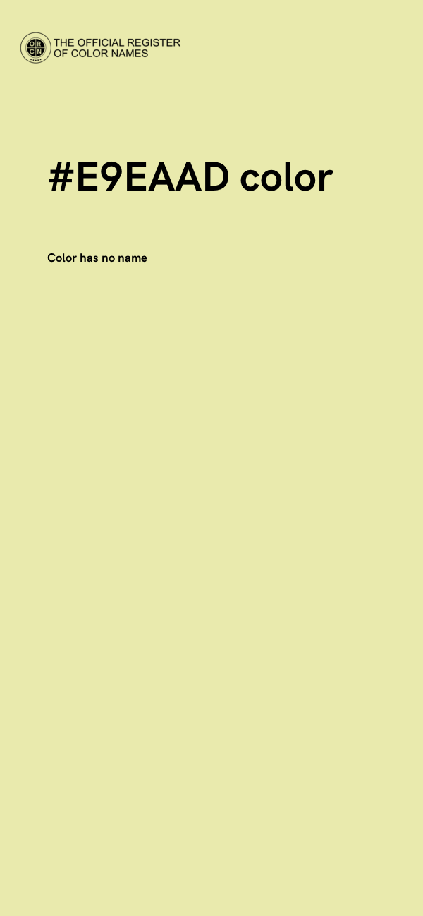 #E9EAAD color image