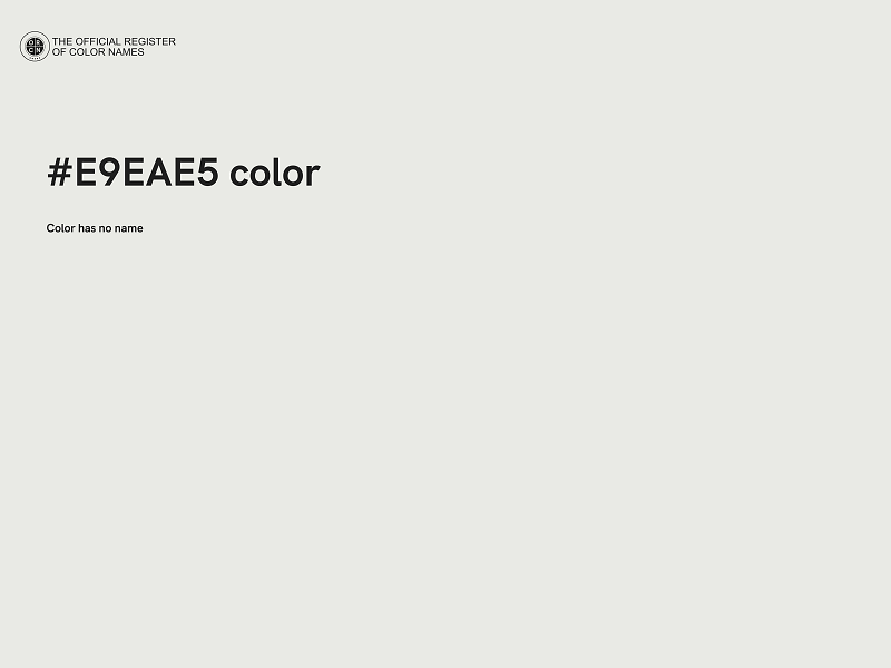 #E9EAE5 color image