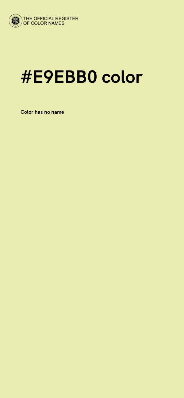 #E9EBB0 color image