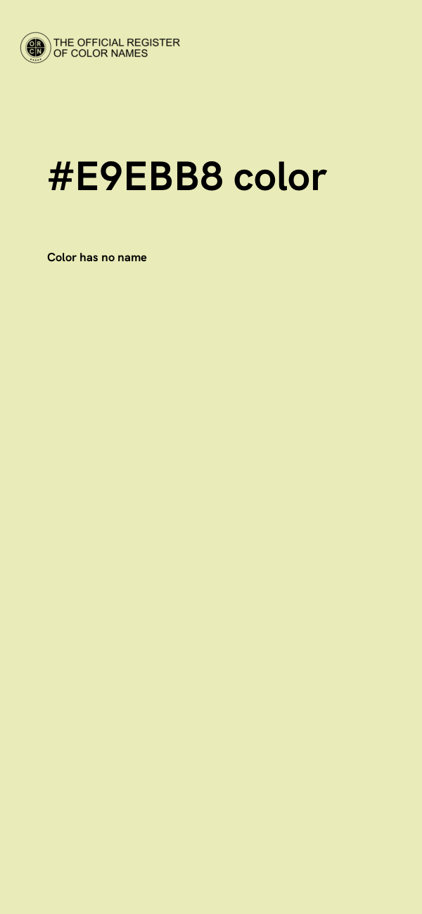 #E9EBB8 color image