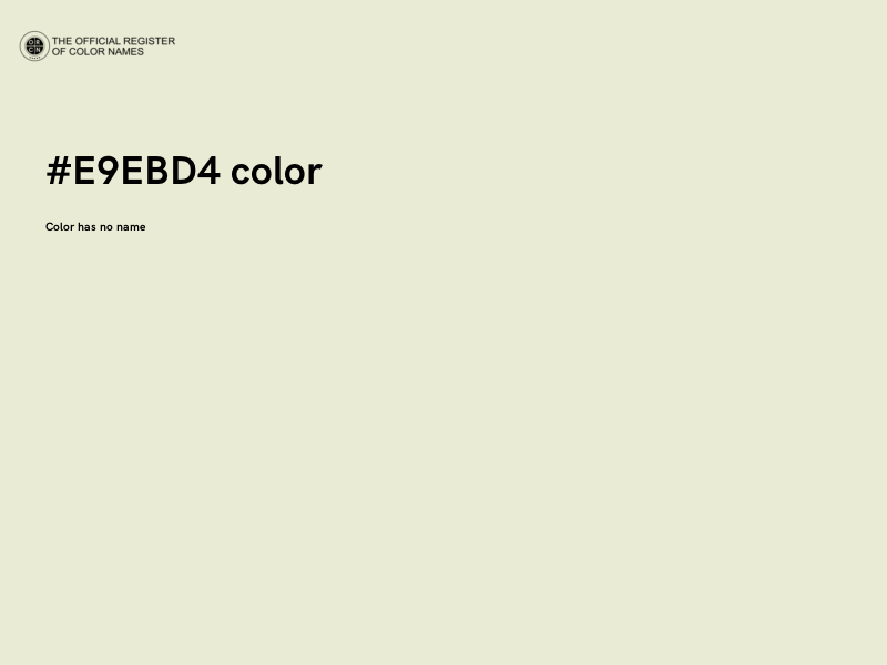 #E9EBD4 color image