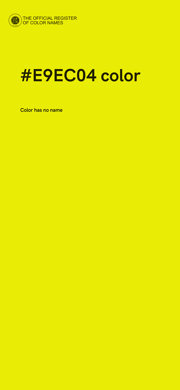 #E9EC04 color image