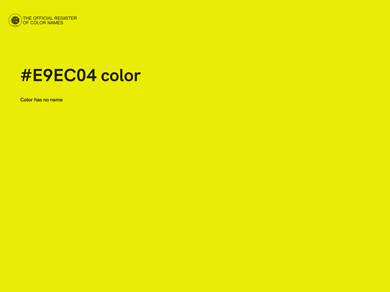 #E9EC04 color image