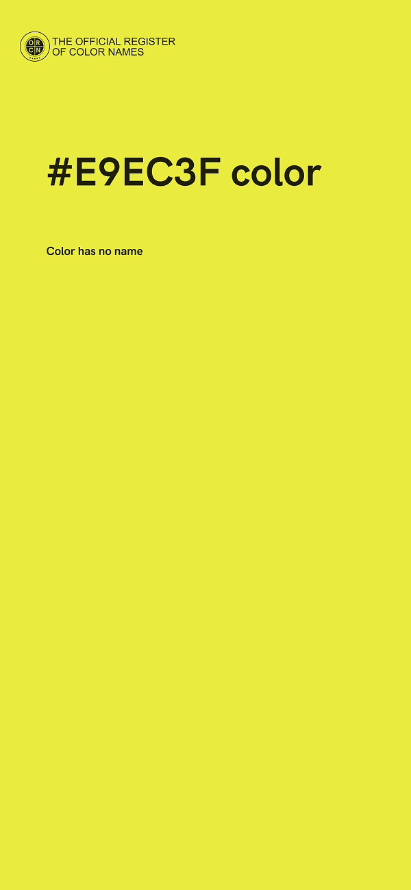 #E9EC3F color image