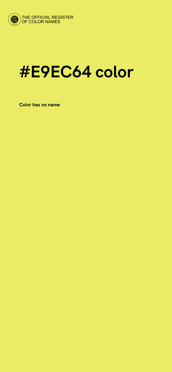 #E9EC64 color image