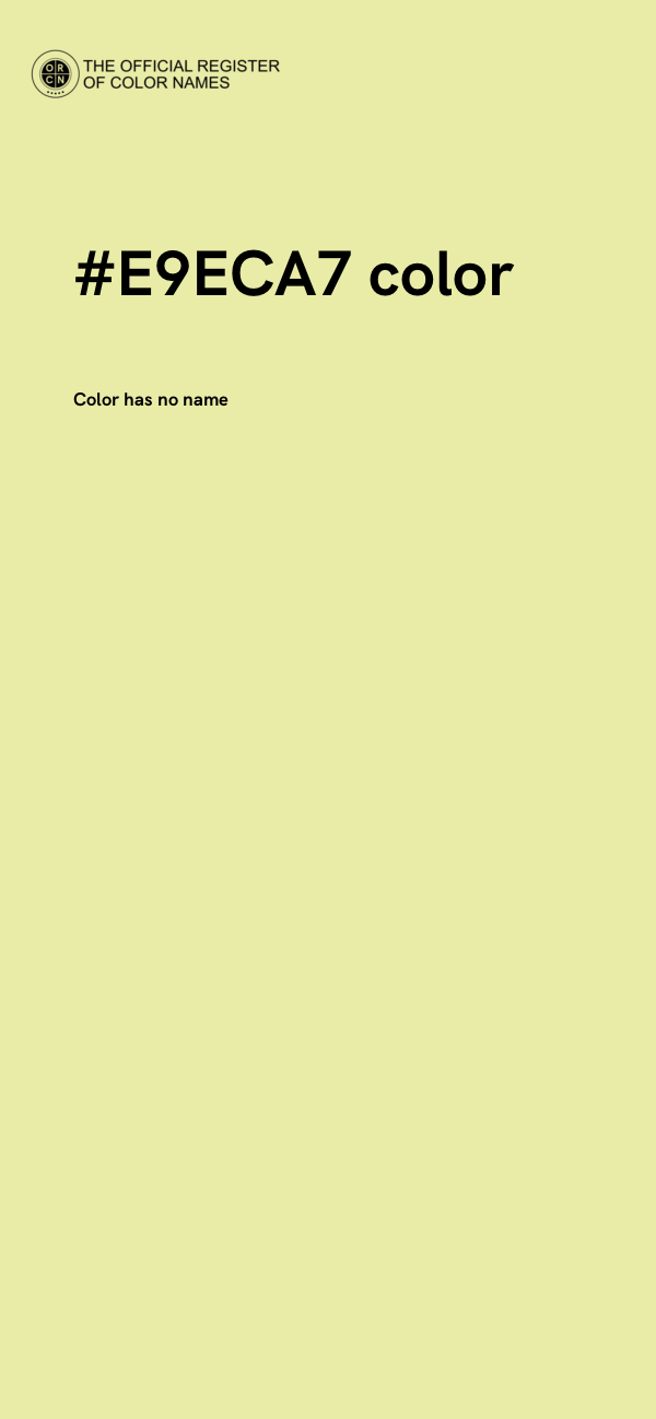 #E9ECA7 color image