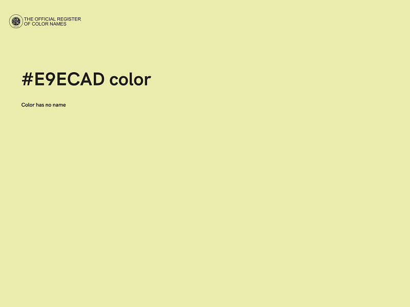 #E9ECAD color image