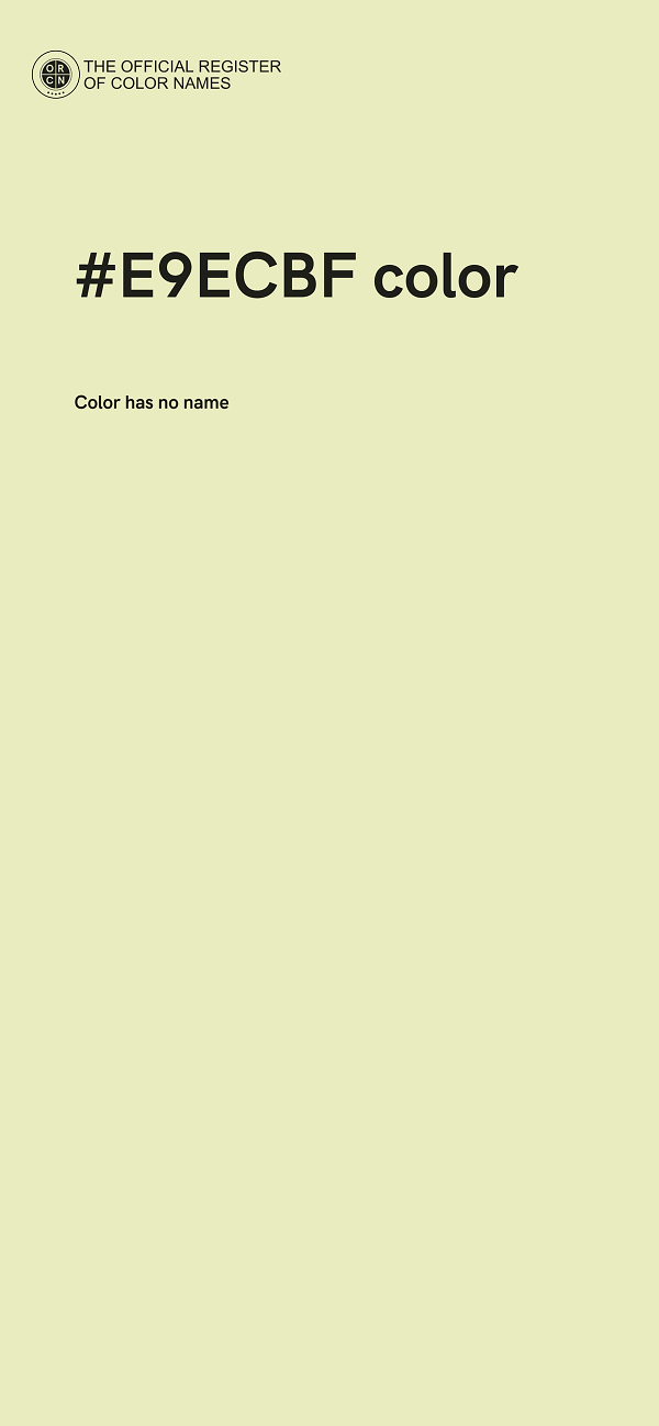 #E9ECBF color image