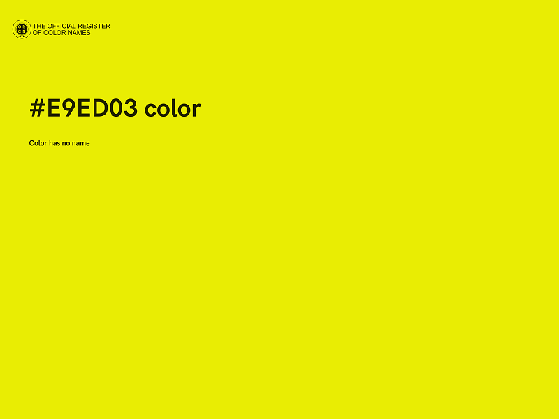 #E9ED03 color image