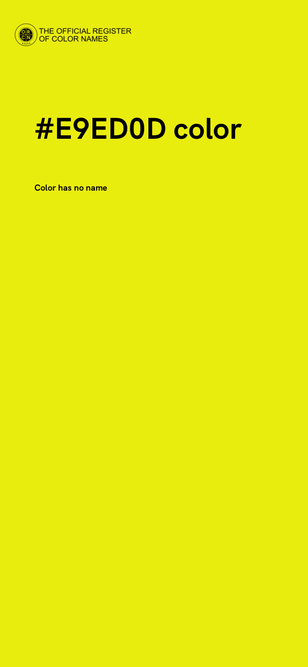 #E9ED0D color image