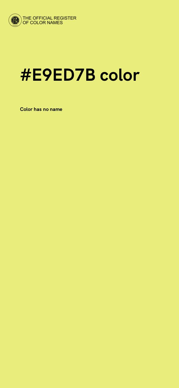 #E9ED7B color image