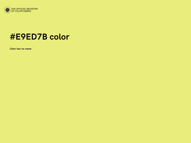 #E9ED7B color image