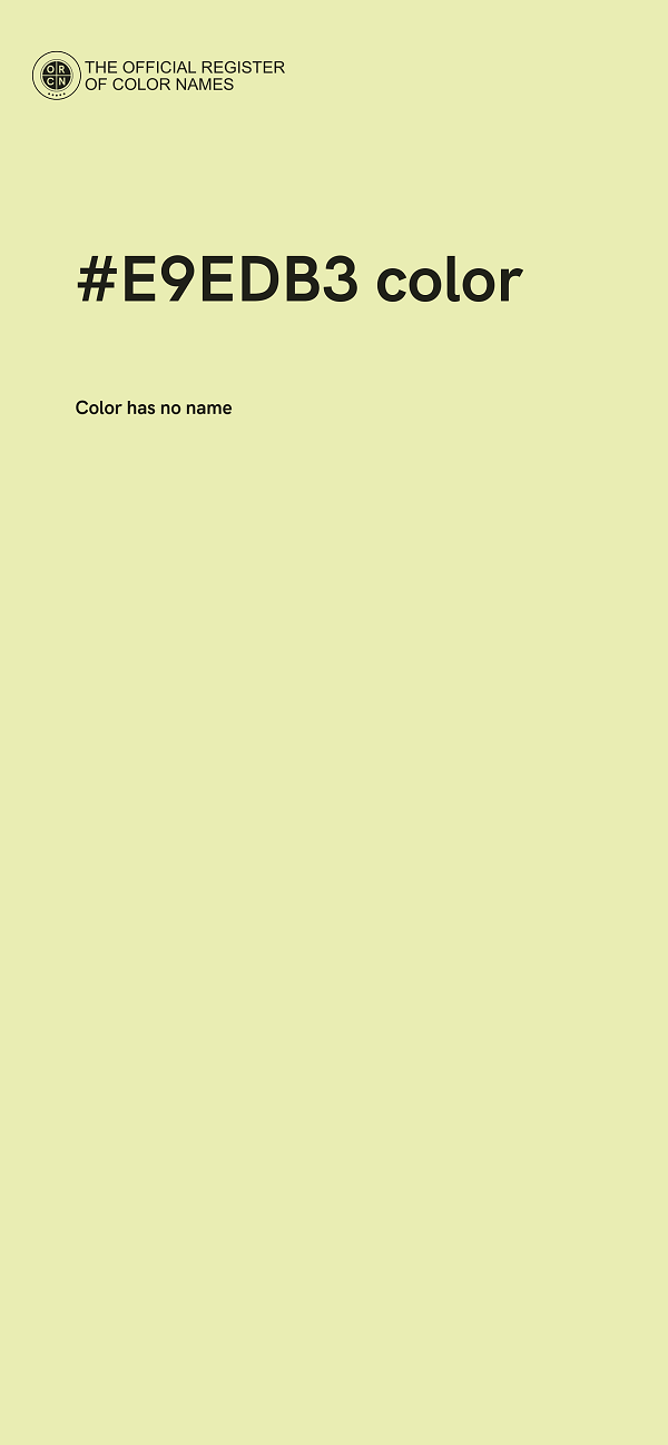 #E9EDB3 color image