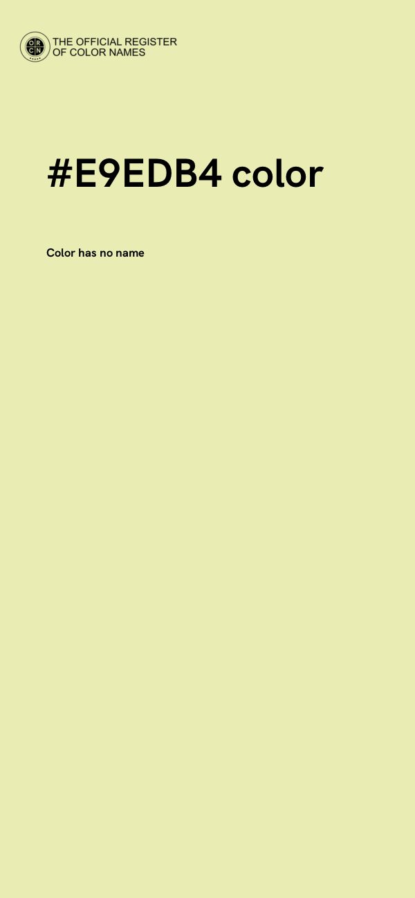 #E9EDB4 color image