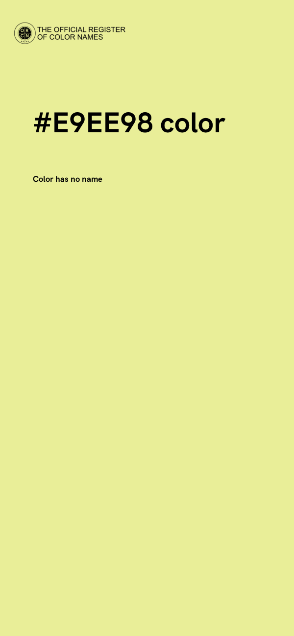 #E9EE98 color image