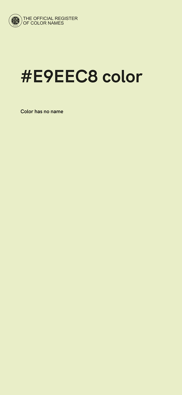 #E9EEC8 color image