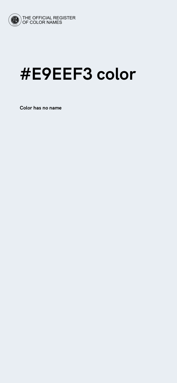 #E9EEF3 color image