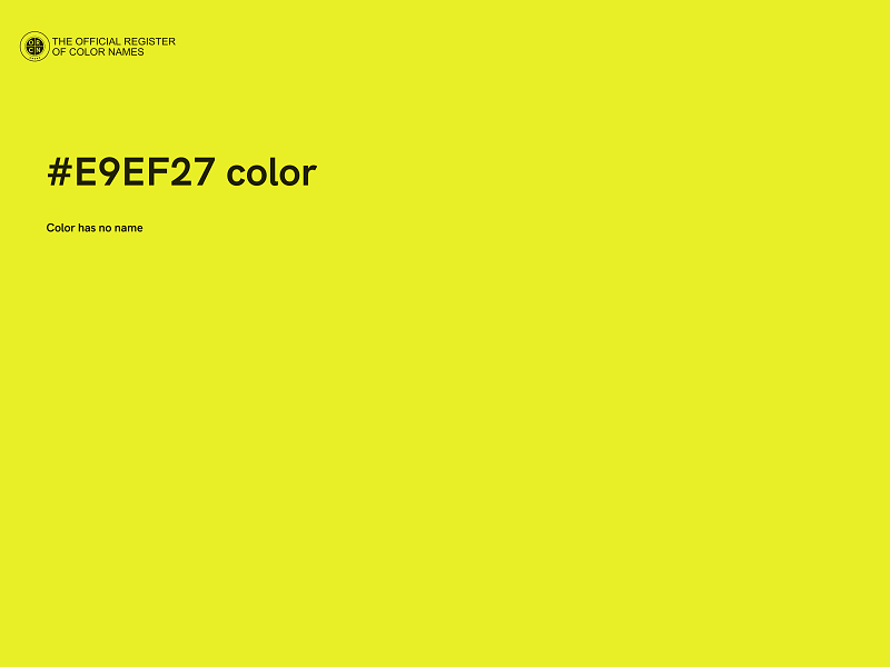 #E9EF27 color image