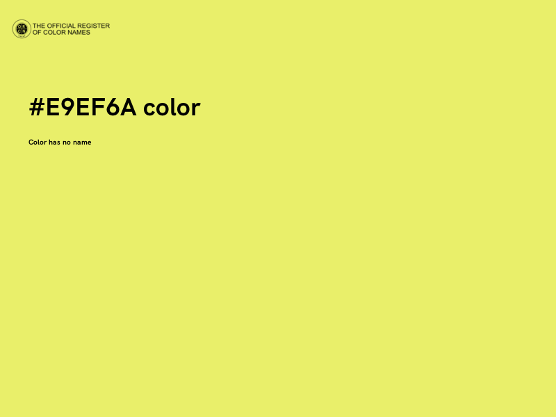 #E9EF6A color image