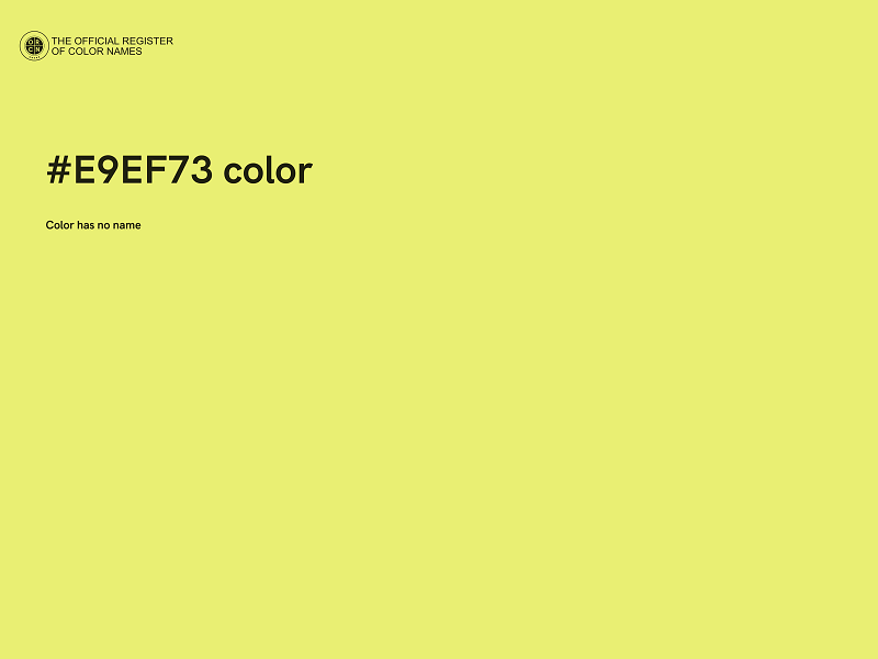 #E9EF73 color image