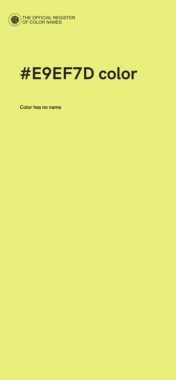 #E9EF7D color image