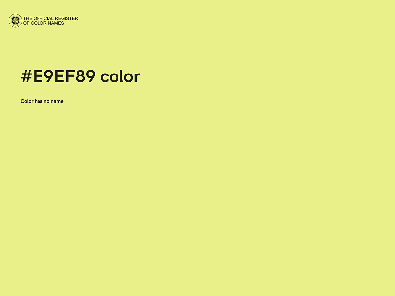 #E9EF89 color image