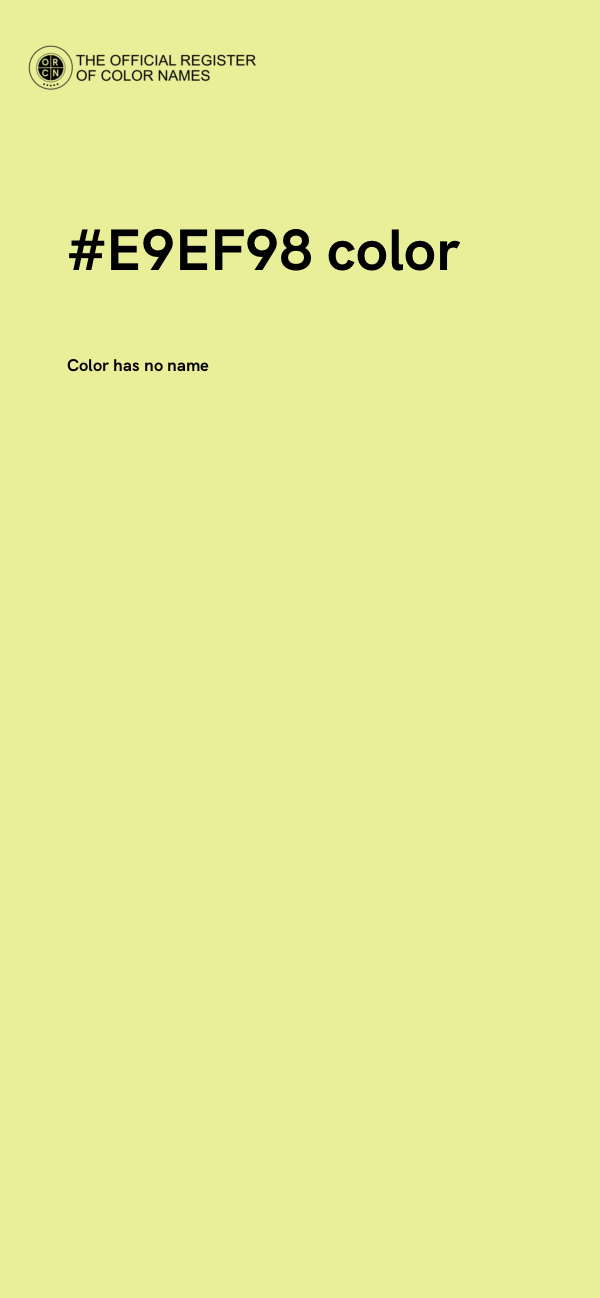 #E9EF98 color image