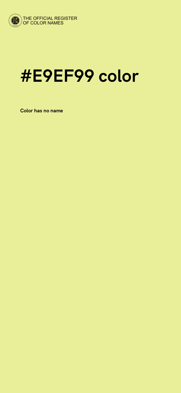 #E9EF99 color image