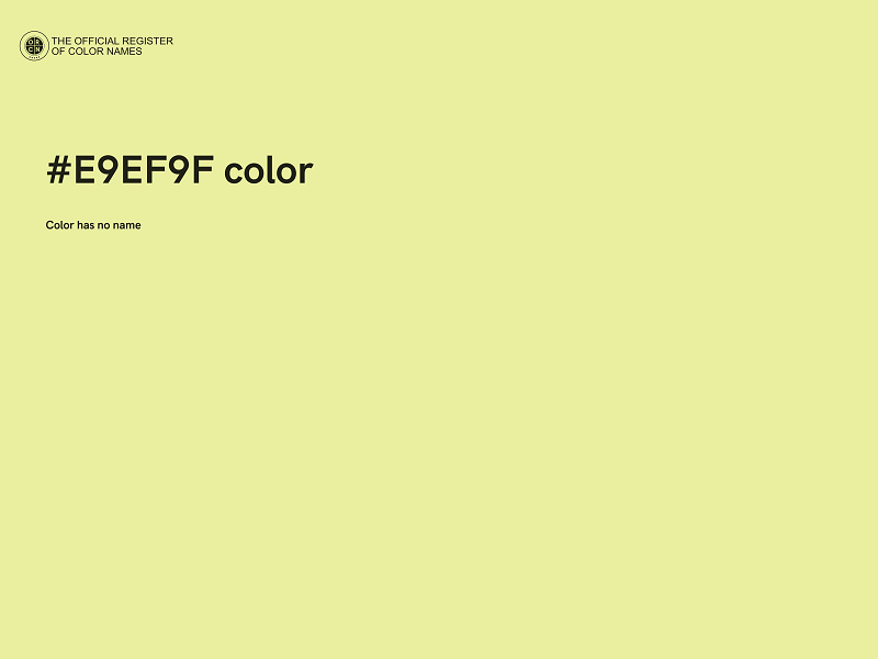 #E9EF9F color image
